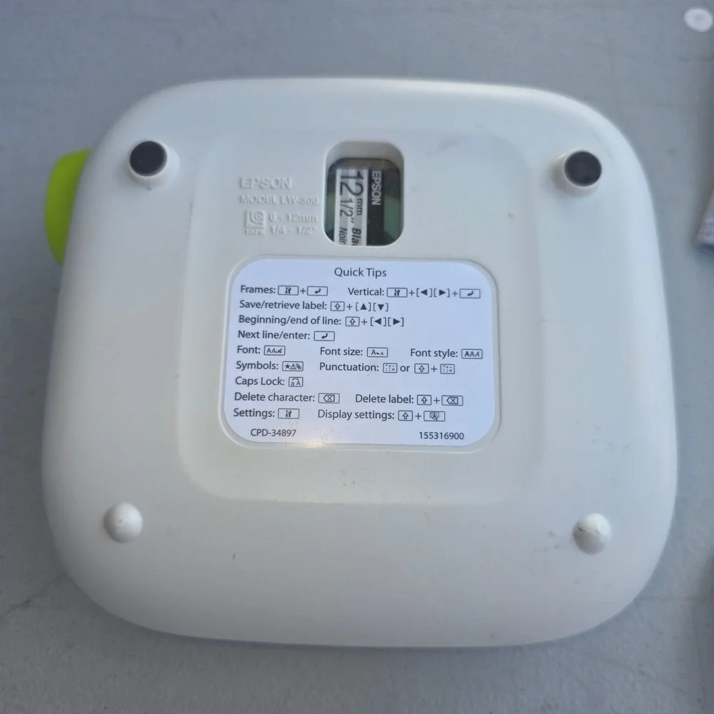 Epson LabelWorks LW-300 Handheld Label Maker Portable Labels Inc. Tested
